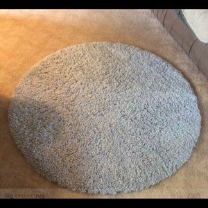 Blue circular rug